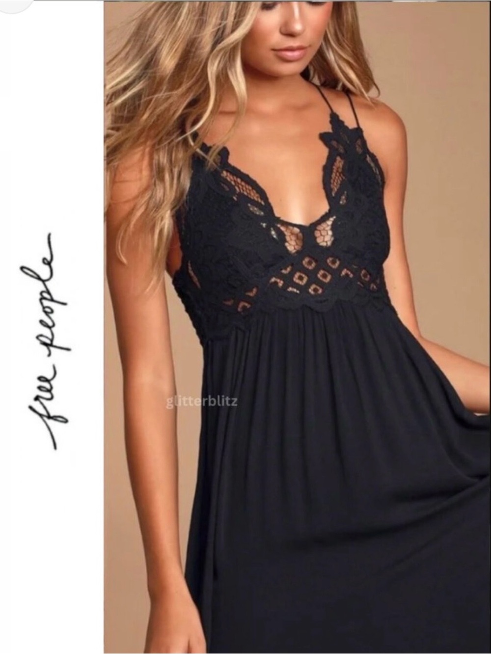Free People Black Adella Maxi Dress